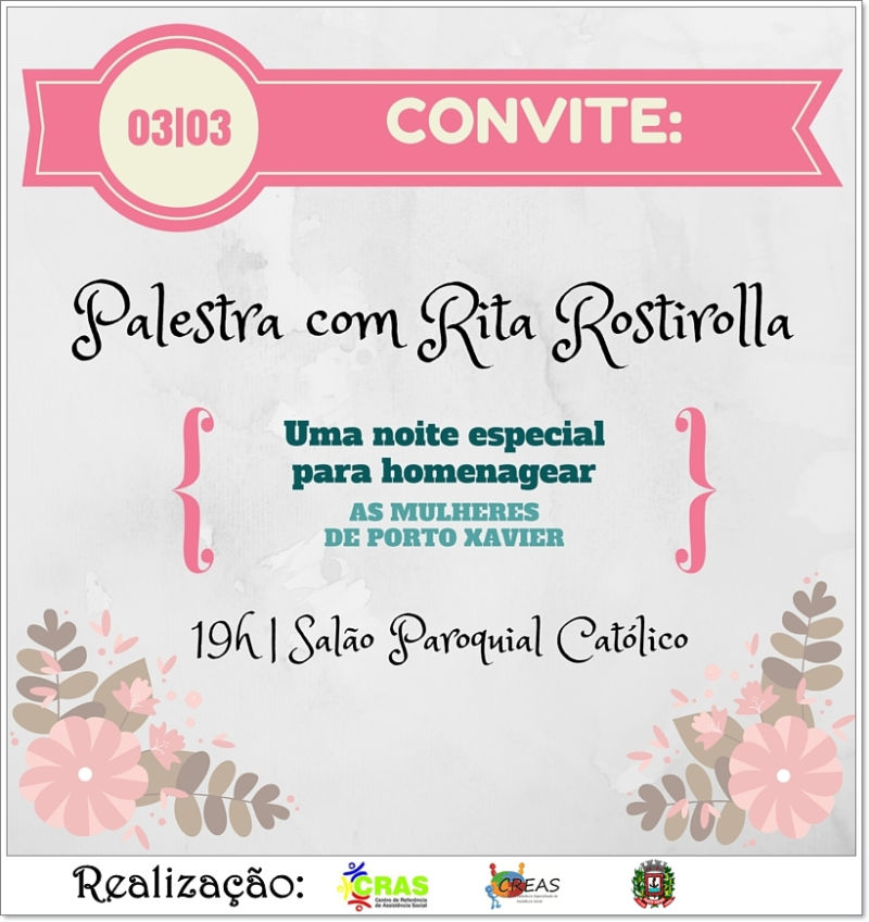 Evento comemorativo ao Dia da Mulher acontecerá dia 03
